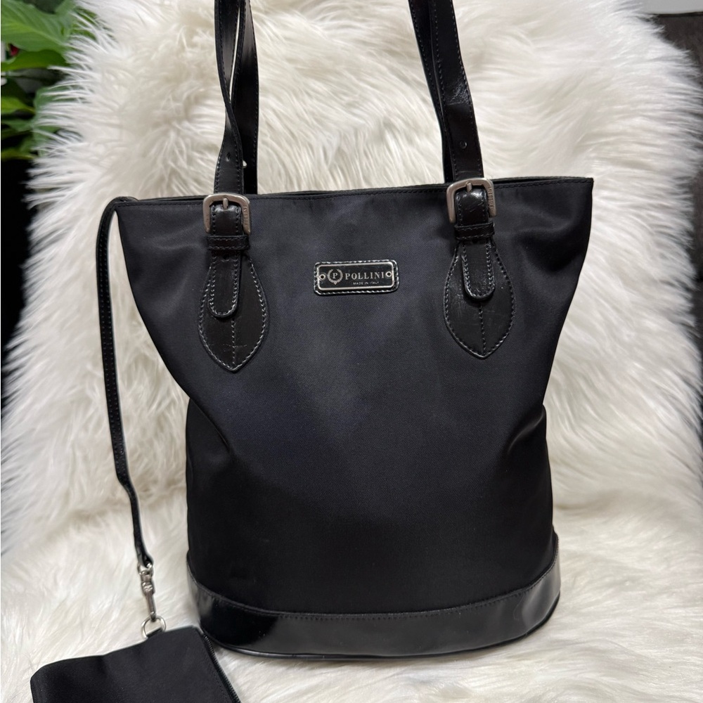 🔥CLEARANCE SALE🔥Authentic Pollini Black Nylon Tote with Pouch